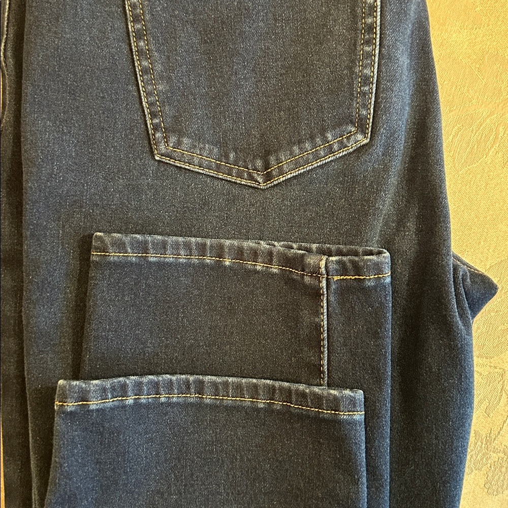 Soft Surroundings women’s straight leg stretch, dark soft denim jeans Size SP. - Picture 8 of 13
